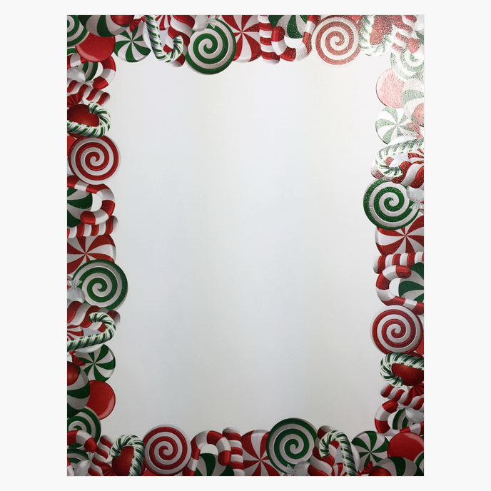 Geographics peppermint twist glitter christmas letterhead