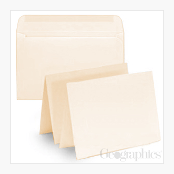 Ivory Greeting Cards with Envelopes Geographics
