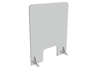 Clear Acrylic Partition Stand Slotted Feet