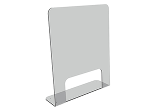 Clear Acrylic Partition Stand Bent Foot