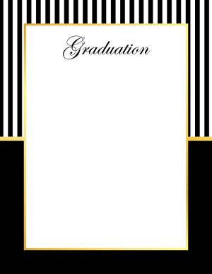 Graduation Letterhead Gold Foil Geographic