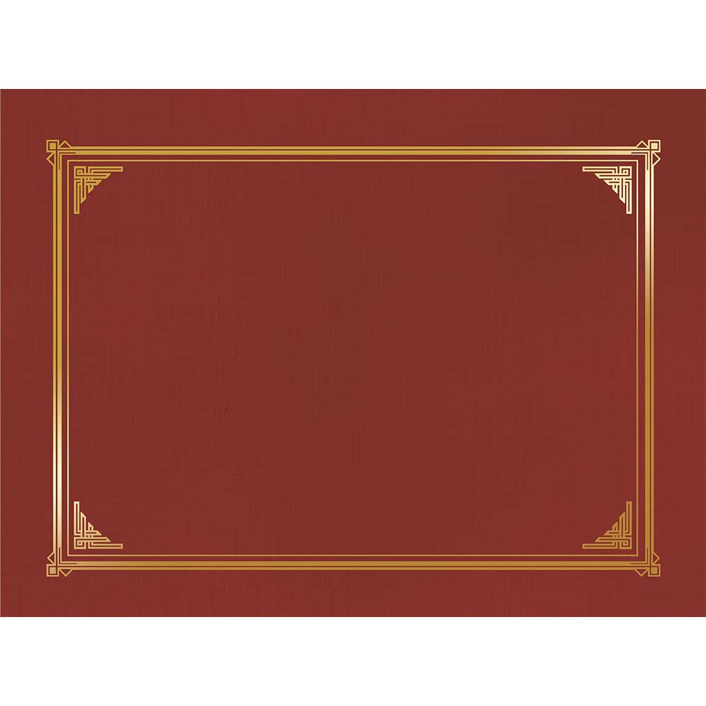 Certificate inserted into a formal document cover for a clean and professional award display