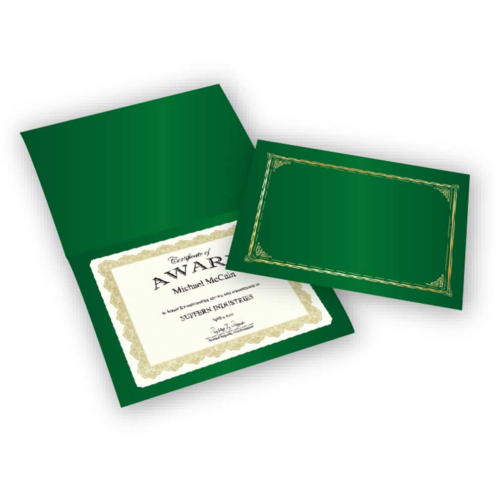 Classic Linen Green Certificate Holders 47399 (1)