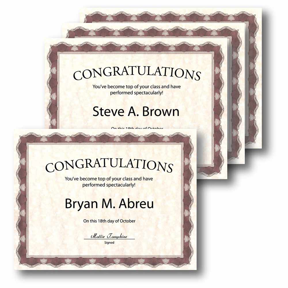 Crown Red Award Certificates 45327 (1)