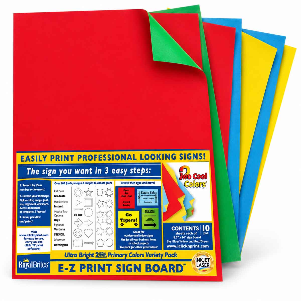 E Z Print Poster Board Assorted Two Cool Colors 46314 (2) E Z Print Poster Board Assorted Two Cool Colors 46314 (2)