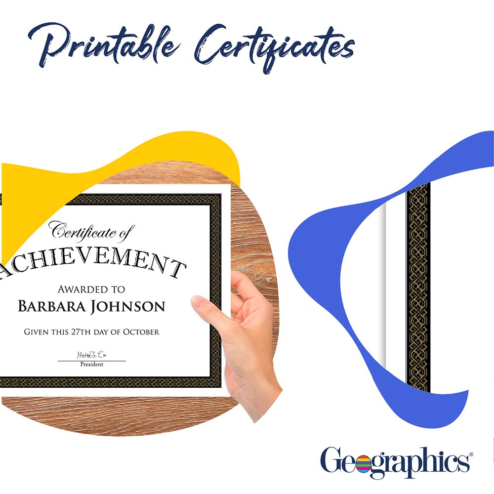 Geographics Black Diamonds Gold Foil Award Certificates 47855 (3)