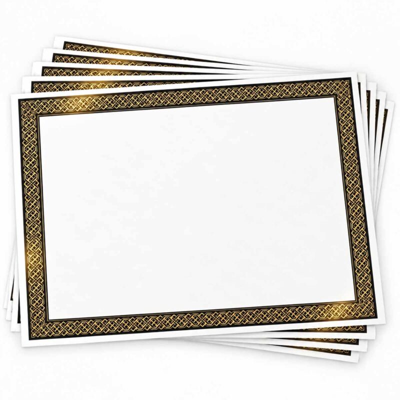 Geographics Black Diamonds Gold Foil Award Certificates 47855 TRS