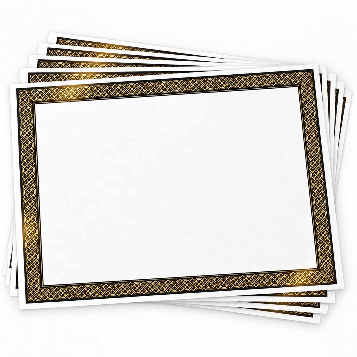 Geographics Black Diamonds Gold Foil Award Certificates 47855 TRS
