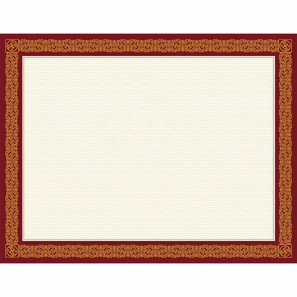 Geographics Burgundy Award Certificates Gold Foil 48671 (1)