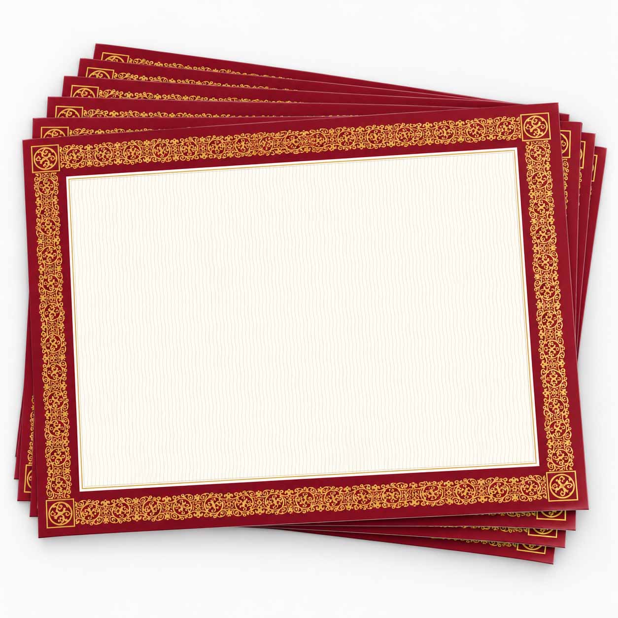 Geographics Burgundy Award Certificates Gold Foil 48671 TRS
