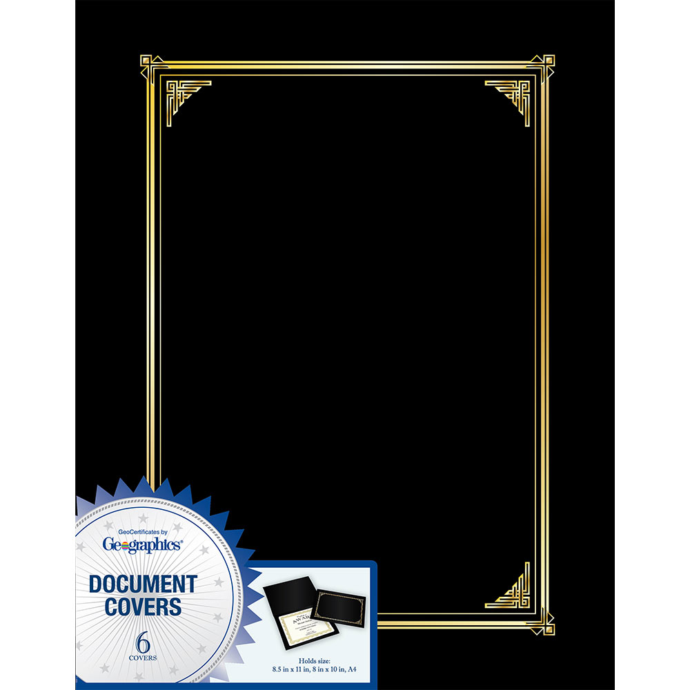 Geographics Classic Linen Black Certificate Holders 45331H (1 (1)