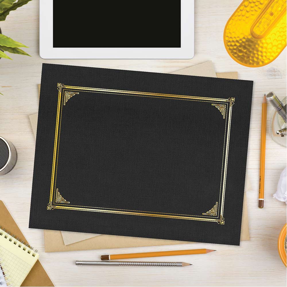 Geographics Classic Linen Black Certificate Holders 45331H (1 (2)