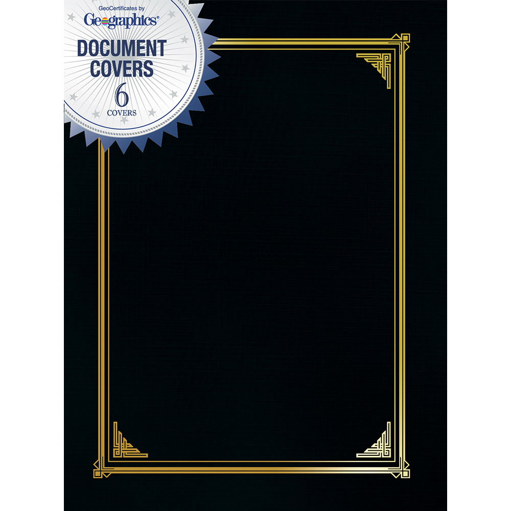 Geographics Classic Linen Black Certificate Holders 45331H (1 (6)