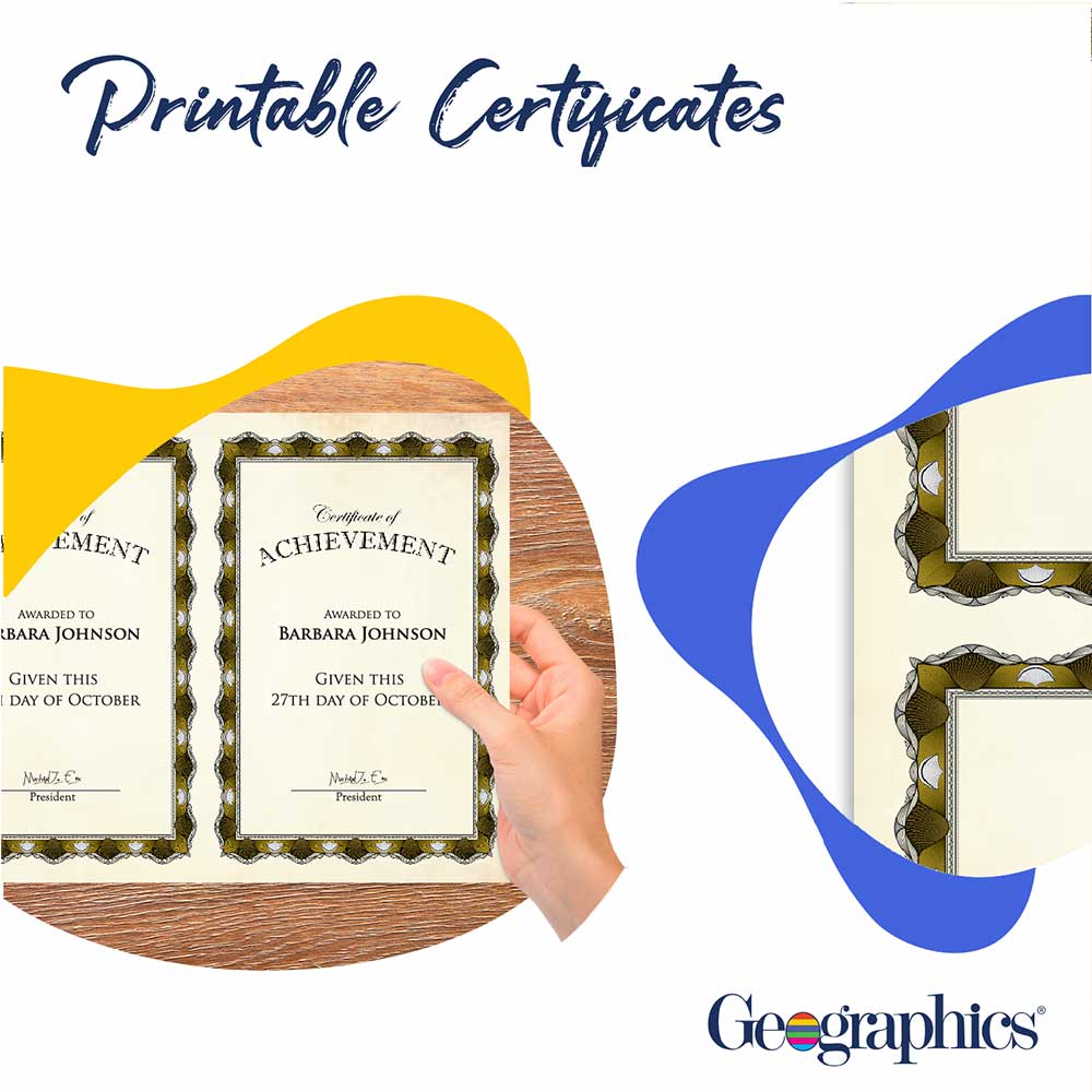 Geographics Crown Gold 2 UP Award Certificates 48767 (2)