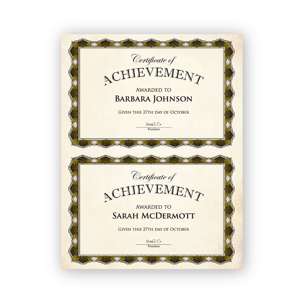 Geographics Crown Gold 2 UP Award Certificates 48767 (5)