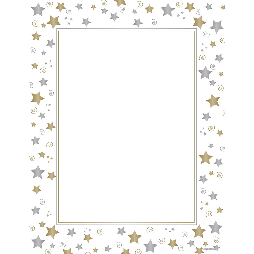 Geographics Stars & Swirls Gold Foil Letterhead 47103 (1)