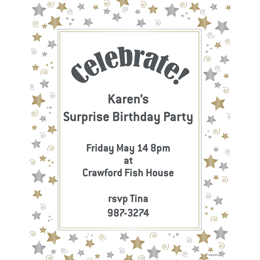 Geographics Stars & Swirls Gold Foil Letterhead 47103 (4)