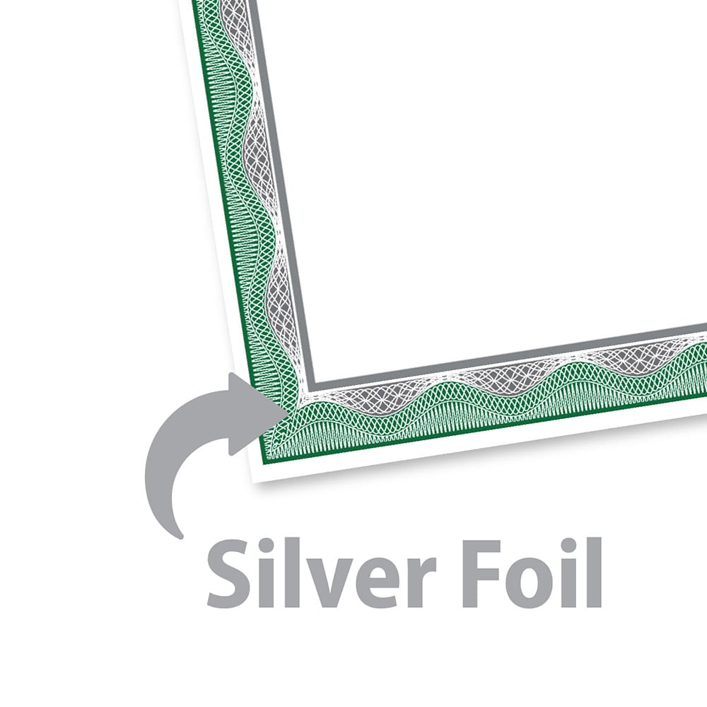 Green Award Certificates Silver Foil 48763 (5)