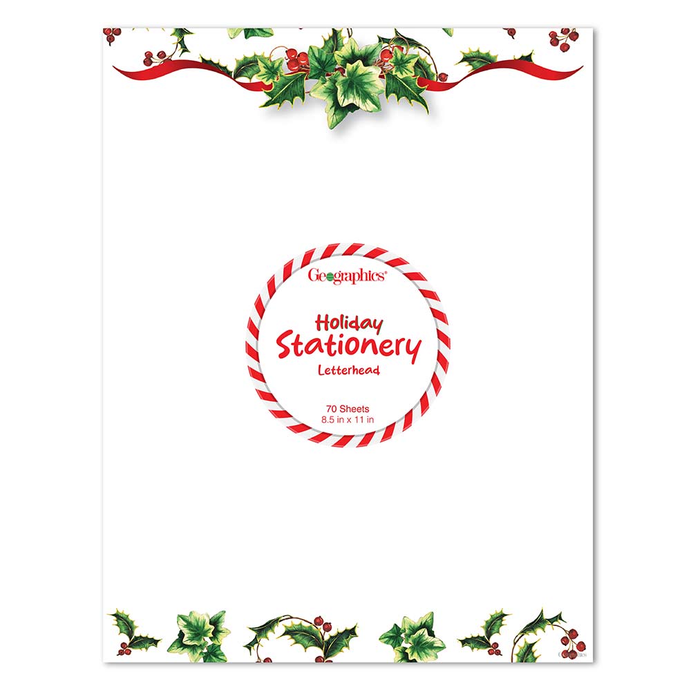 Holly & Ivy II Christmas Letterhead 8 5x11 by Geographics (3)