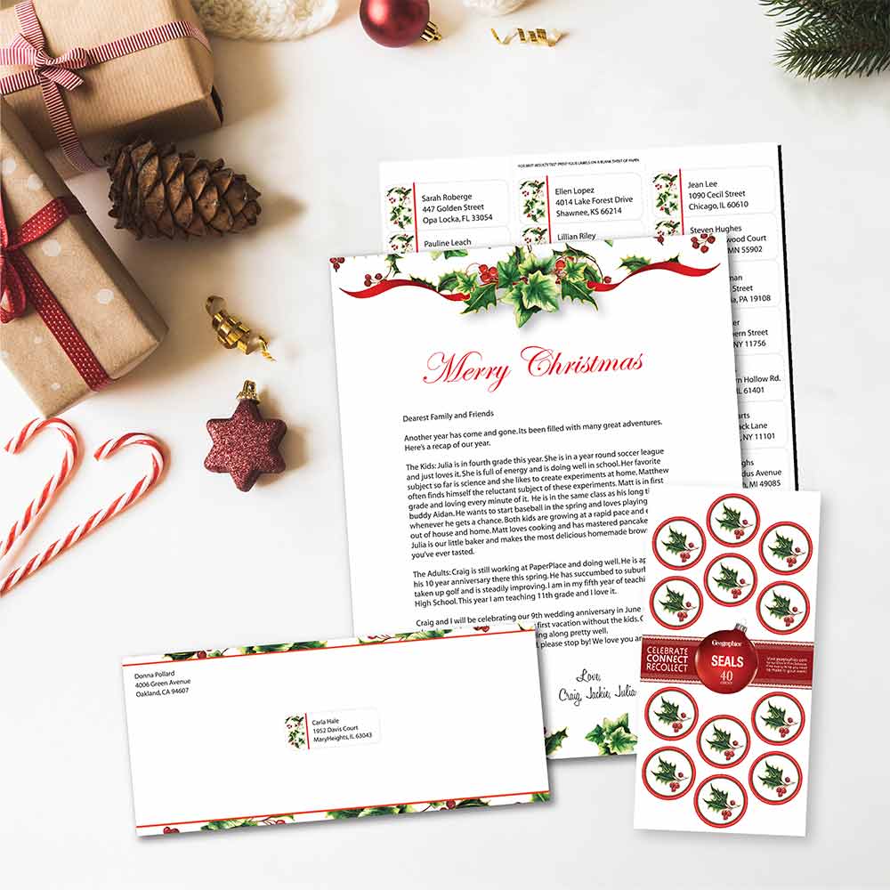 Holly & Ivy II Christmas Letterhead 8 5x11 by Geographics (4)