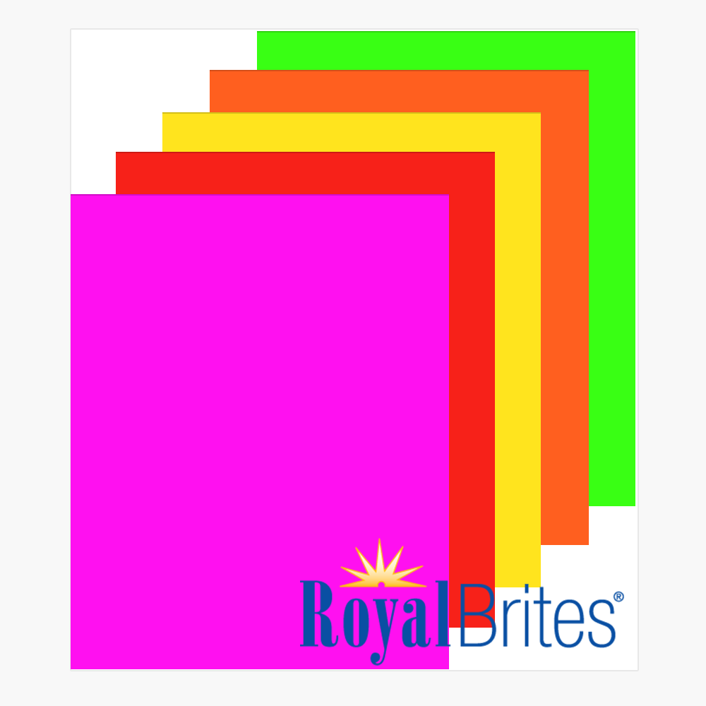 Royal Brites NEON LETTERS & NUMBERS Poster Board Craft Set Of 2 180 Pieces  Ea