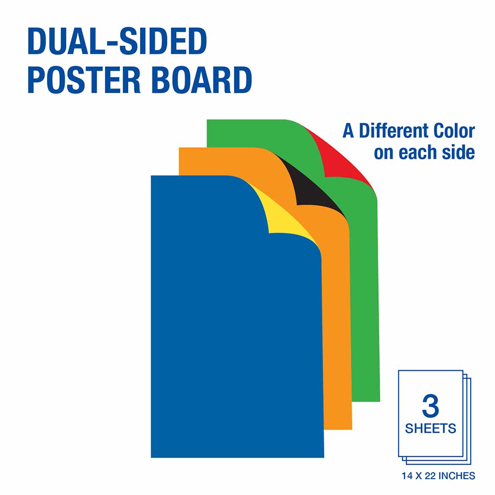 Primary Assorted Poster Board Two Cool® Colors 25319 (5)