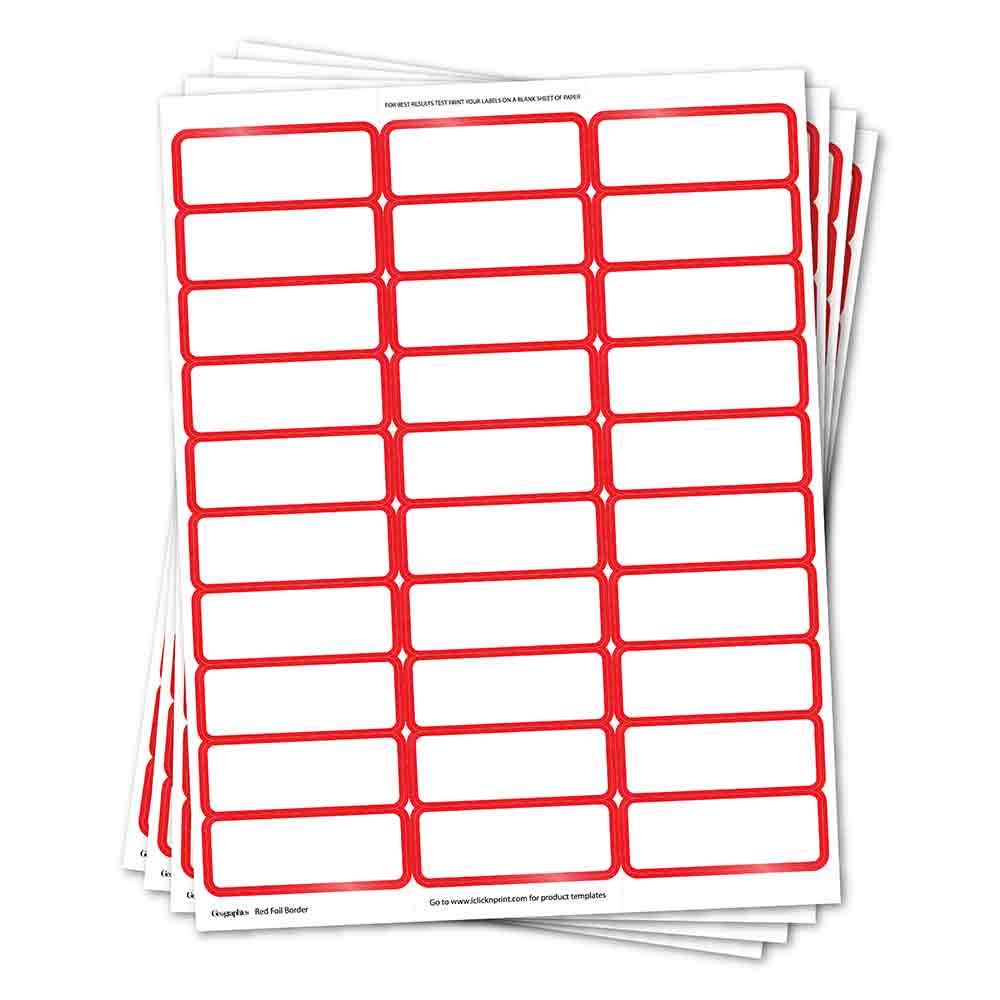 Red Foil Border Mailing Labels by Geographics 50073 (3)