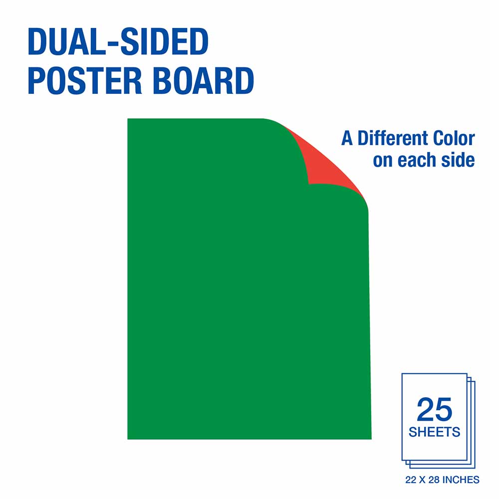 RedGreen Poster Board Two Cool® Colors 22″x28″ 24320 (4)