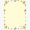 Silver and Gold Frost Ivory Christmas Foil Letterhead 49744W