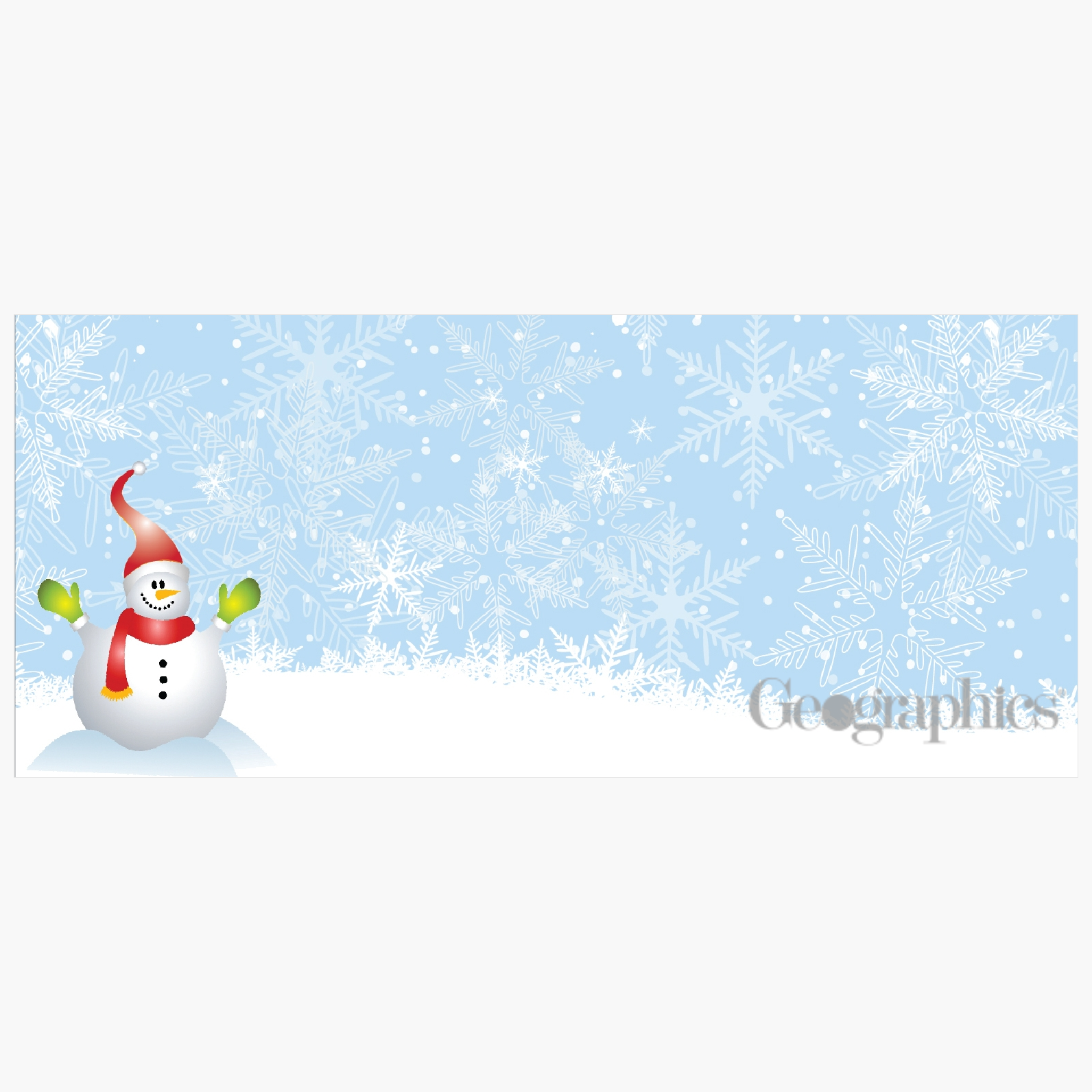 Snowman Christmas Envelopes No 10 Geographics 2 47911W