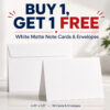 White Matte Note Cards 40456 one free