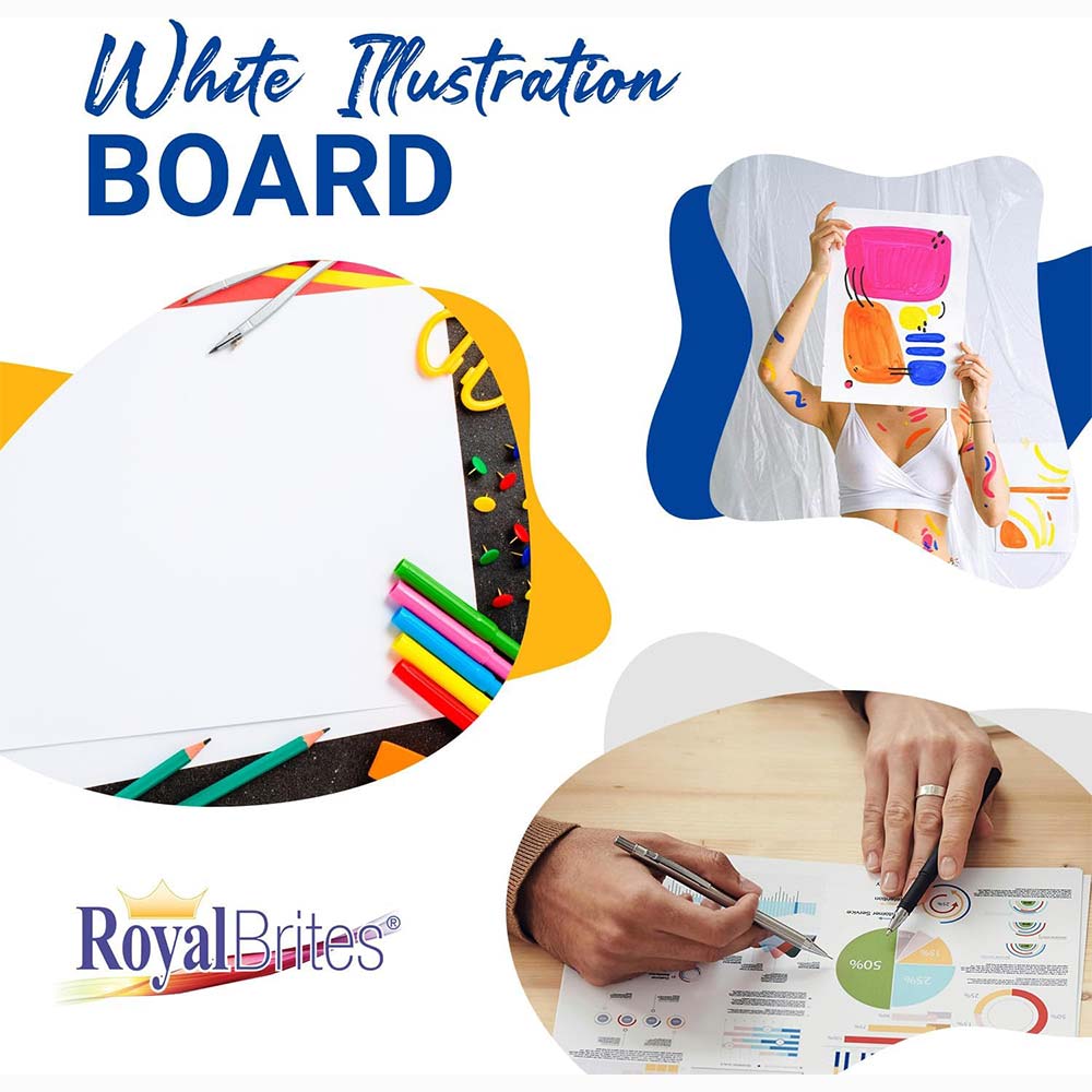 White Illustration Project Board made from durable 52 pt illustration board