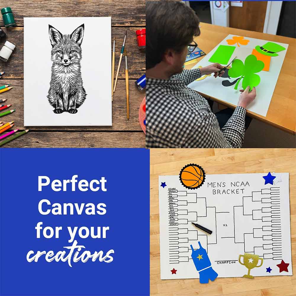 White Illustration Project Board showing sturdy thickness for presentations