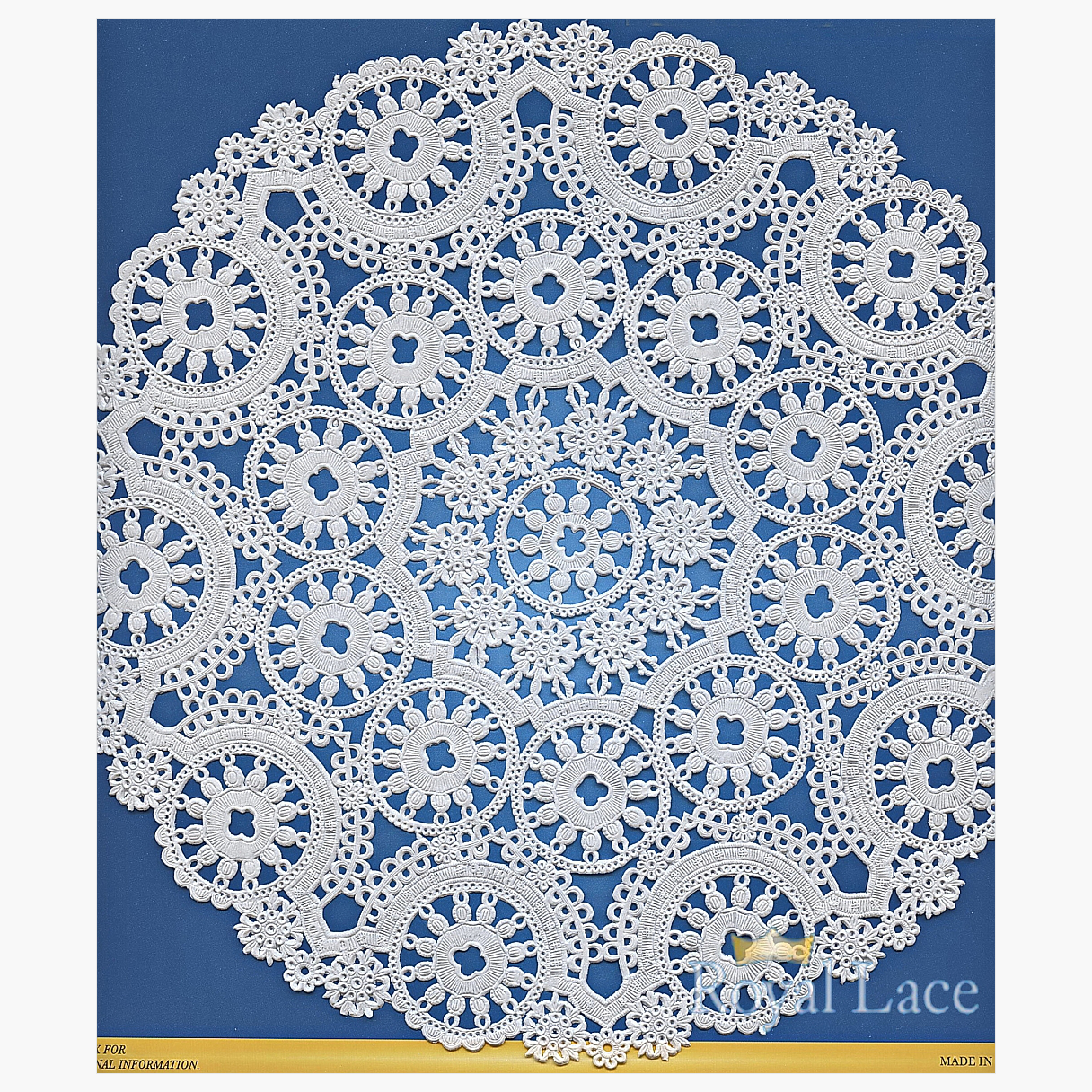 10 in Medallion Lace White Paper Doilies Royal Lace 23005