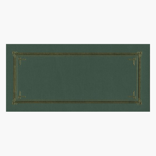 3 UP Green Certificate Covers Classic Linen Gold Foil Geographics 47152