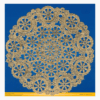 4 in Medallion Lace Gold Foil Doilies Royal Lace 75302