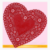 4 in Red Lace Heart Paper Doilies Royal Lace B23025