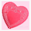 6 in Red Lace Heart Paper Doilies Royal Lace B23017
