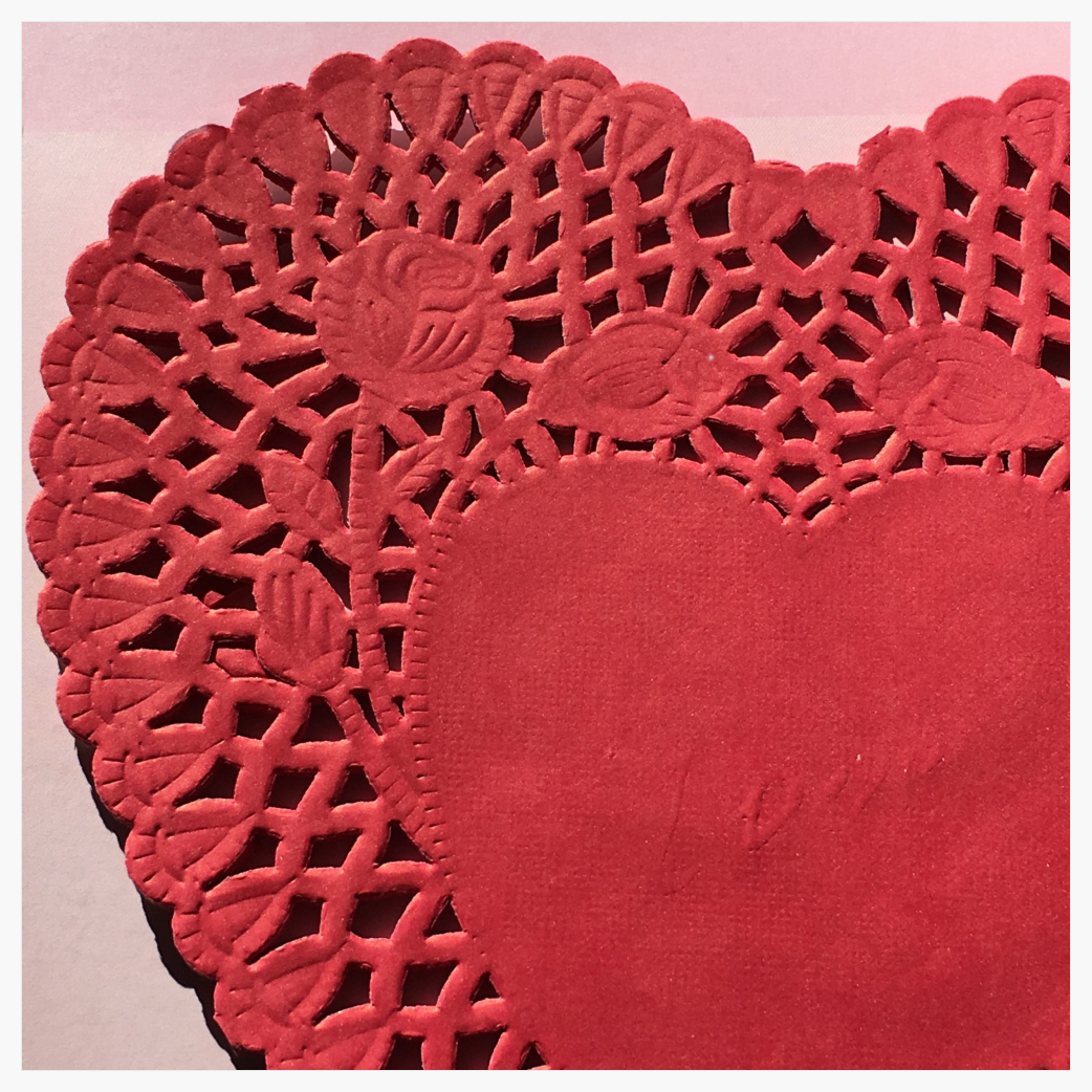 6 in Red Lace Heart Paper Doilies Royal Lace B23017 2