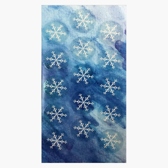 Blizzard Glitter Christmas Seals 1.25 Geographics 49750W 2