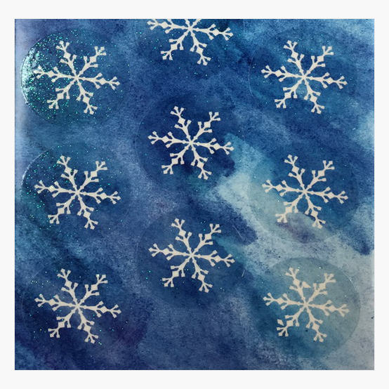 Blizzard Glitter Christmas Seals 1.25 Geographics 49750W 3