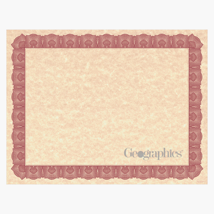 Braided Red Parchment Certificates Geographics 47848