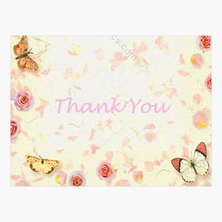 Butterflies and Roses Thank You Cards Geographics 45922