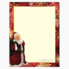 Classic Santa Christmas Letterhead Gold Foil Geographics 49742W