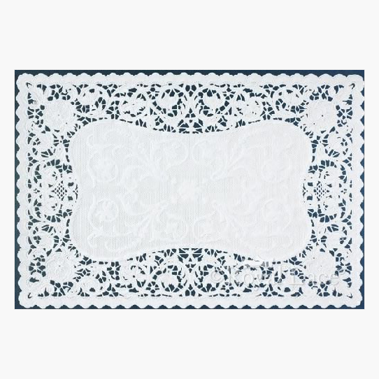 French Bobbin Lace White Paper Placemats Royal Lace 24009