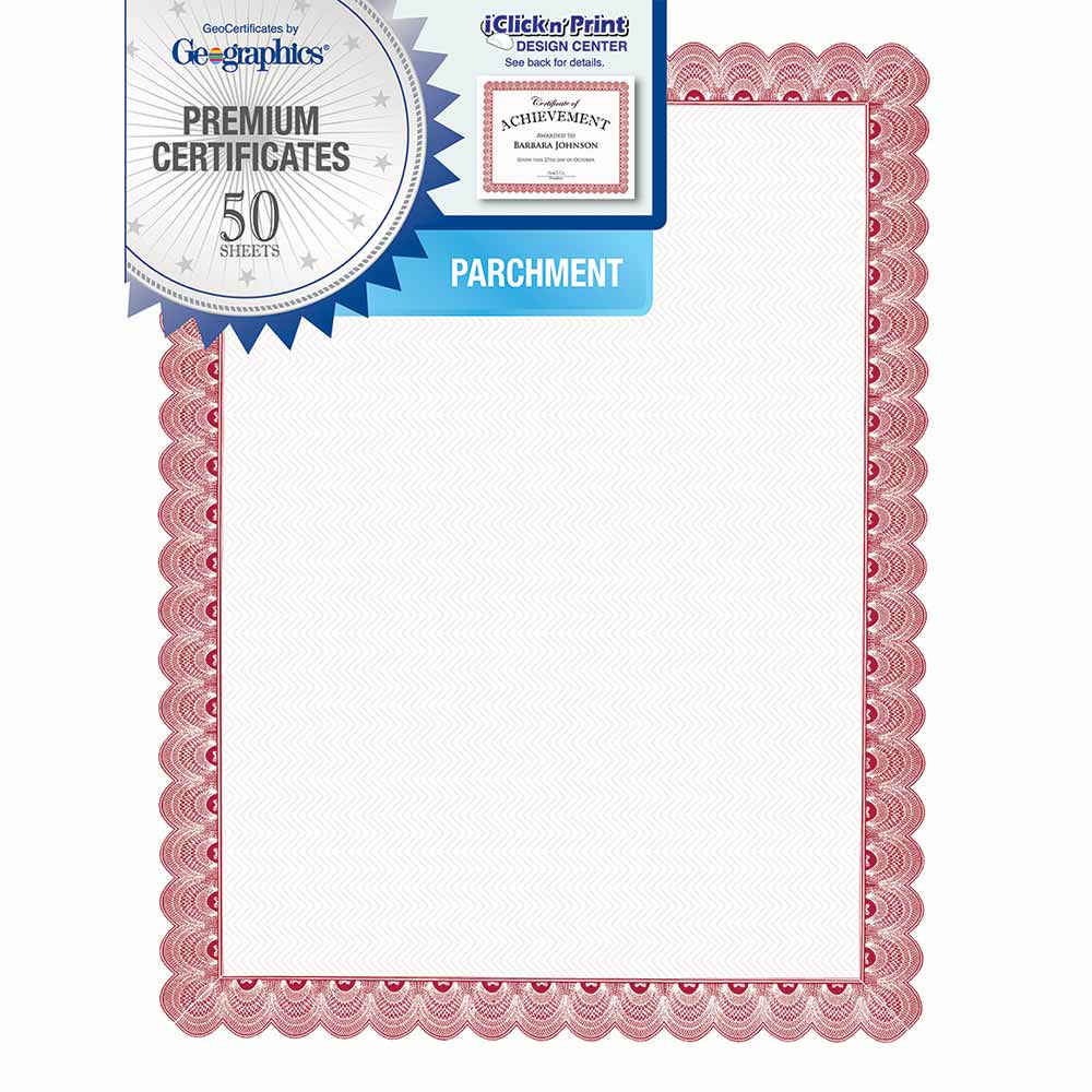 Geographics Conventional Burgundy Award Certificates 20013 (1)