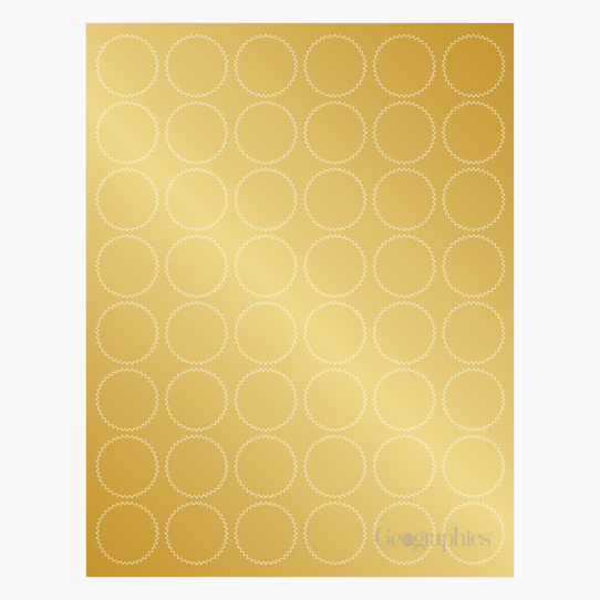 Gold Foil Seals Round 1.25 Geographics 48852