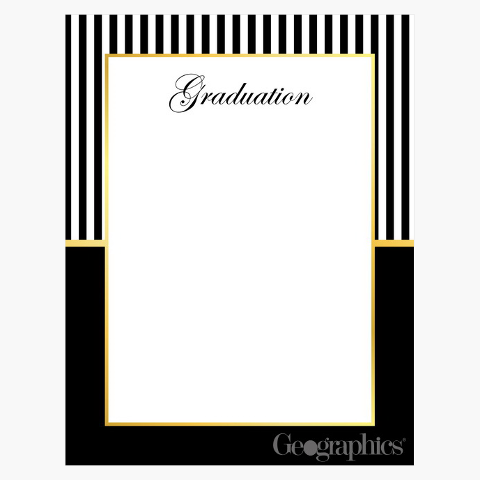 Graduation Design Paper Letterhead Gold Foil, 8.5"x11" Graduation Design Paper Letterhead Gold Foil, 8.5"x11" Geographics