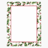 Holly and Ivy Border Christmas Letterhead Geographics 49096