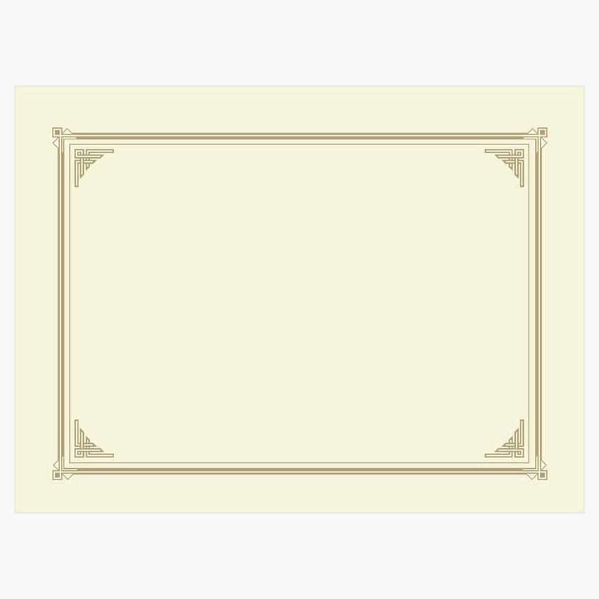 Ivory Certificate Covers Classic Linen Gold Foil Geographics 45493